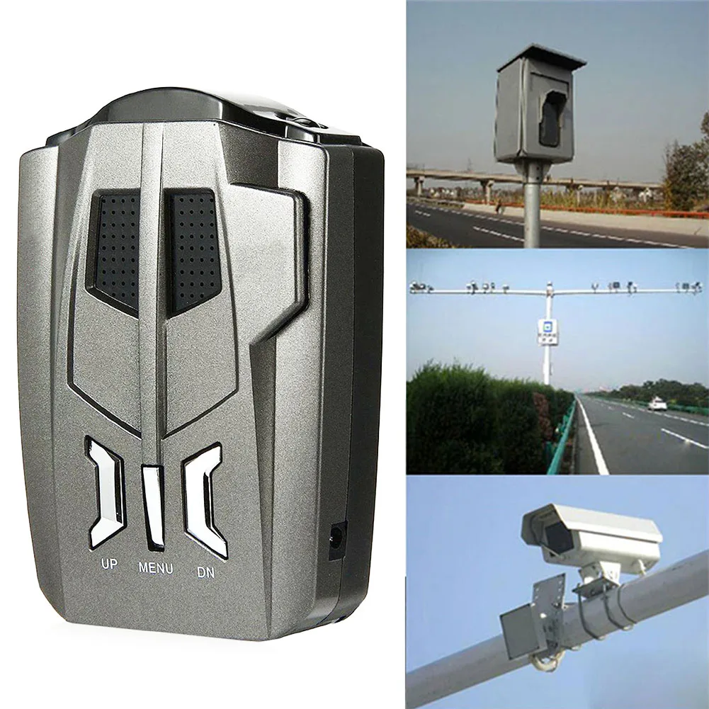 Предупреждение черный радар-детектор скорости светодиодный дисплей голосовое