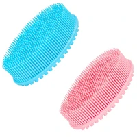 safety baby silicone brush for dew shower baby silicone bath brush non slip rubbing tools massage brush soft shower tool