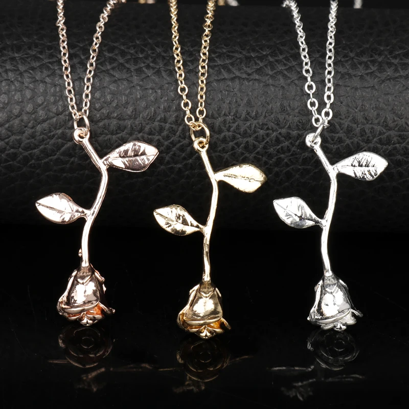 3D колье с повесткой в виде Розы 3 Цвета милые Дизайнерские кроссовки розового