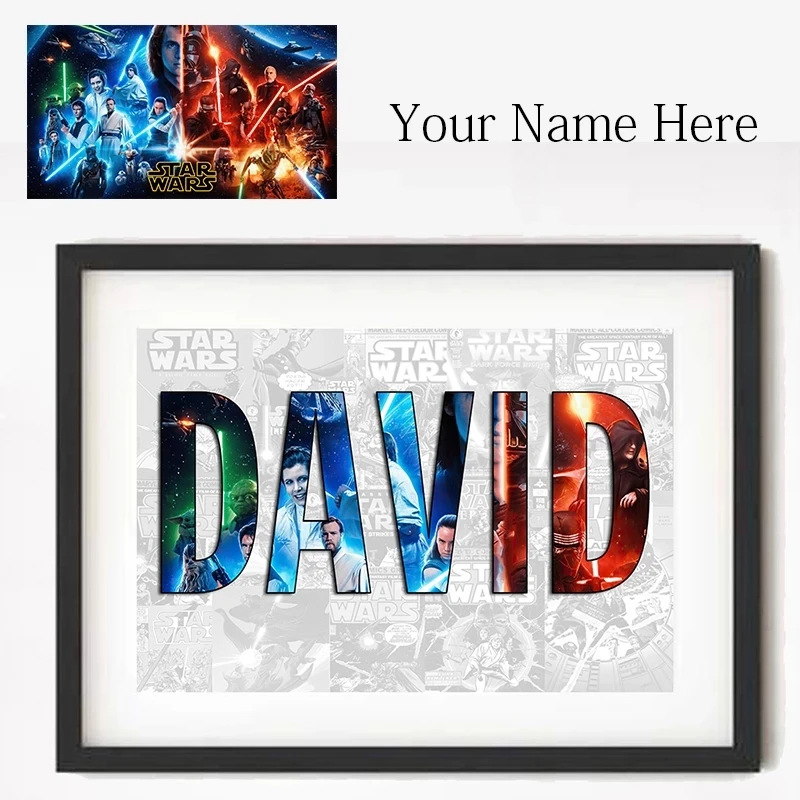 

Canvas Personalised Painting Home Decor Name Picture Modern Printed Modular Star Wars Poster For Living Room Wall Art No Frame