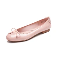 quicheshoes 2021 new round toe cute low heel shoes bowknot girl women shoes fashion comfortable versatile ballet flat