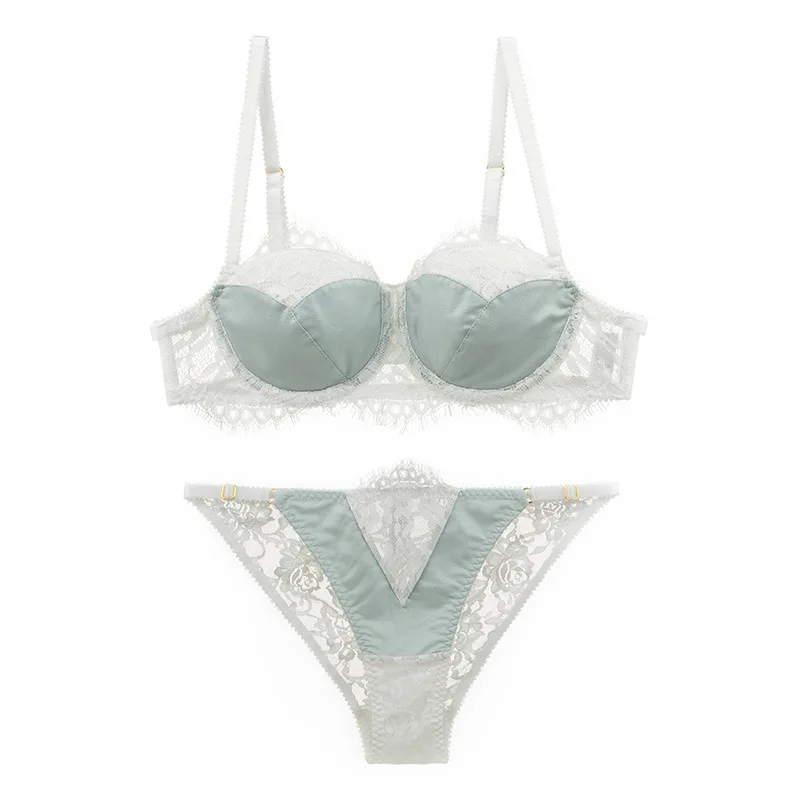 

lingerie Sexy Leather Lace bra set underwear biquini bra and panty set 4 color party Gather brassiere