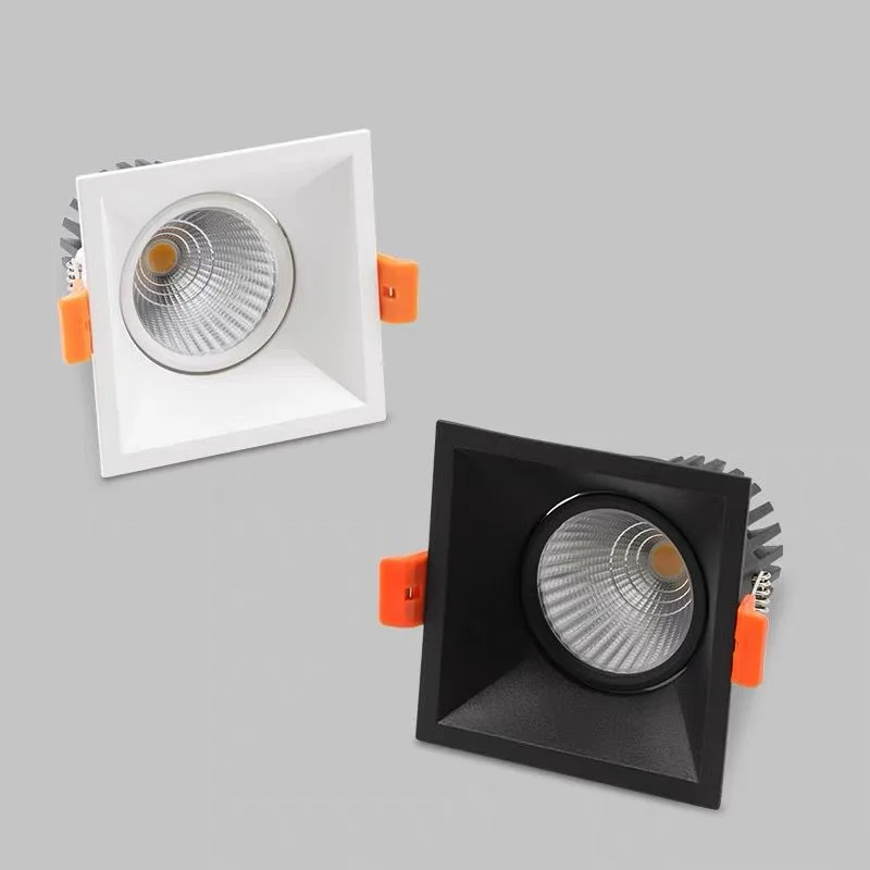 

Квадратный Точечный светильник COB с узкой рамкой, антибликовый потолочный светильник в скандинавском стиле, встроенный вниз светильник для...