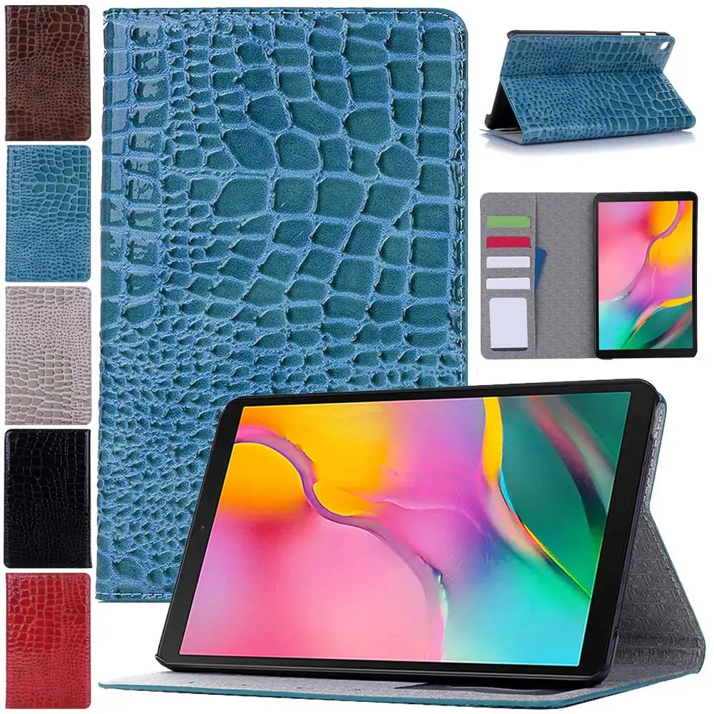 Чехол для Samsung Galaxy Tab A 8 0 SM T290 T295 2019 чехол с отделением карт из крокодиловой кожи