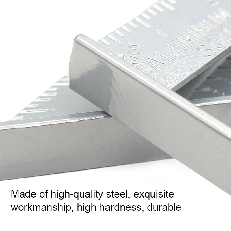 

7Inch Aluminum Alloy Right Angle Ruler Triangular Measuring Woodworking Tool L9