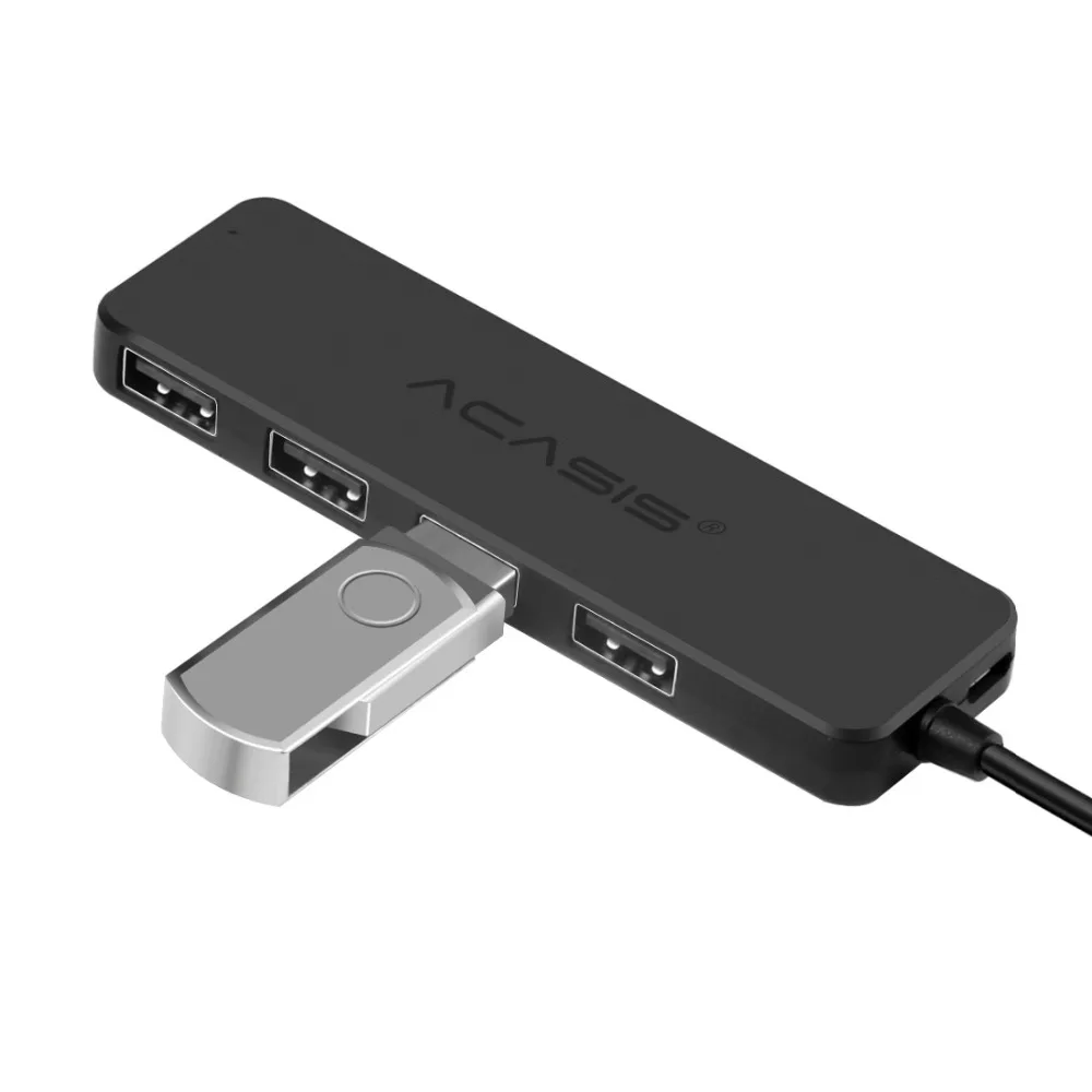 Acasis USB 2,0 3,0 Компактный портативный высокоскоростной концентратор Поддержка Multipe USB Decice концентратор для ПК ноутбука 4 порта адаптер расширения