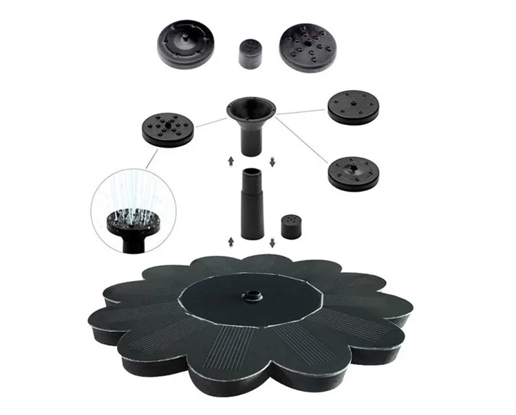 

Solar Powered Fountain Pool Lake Pond Mini Water Fountain Pump Aquarium Bird Bath Floating Water Fountain Pump Garden Decor