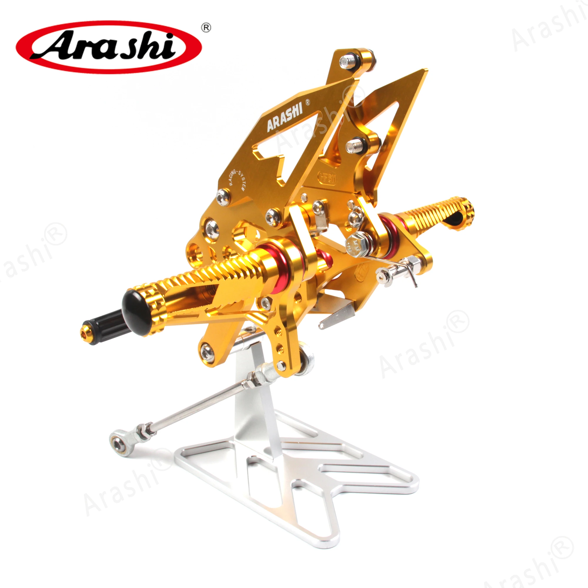 Arashi регулируемая подножка для YAMAHA YZF R3 R25 / MT03 MT25 2015 2021 CNC подножки задние комплекты