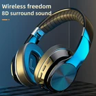 Беспроводные Наушники Hi-Fi, Bluetooth 5,0, складные, поддержка TF-картыFM-радиоBluetooth, режим AUX, стереогарнитура с микрофоном, глубокие басы