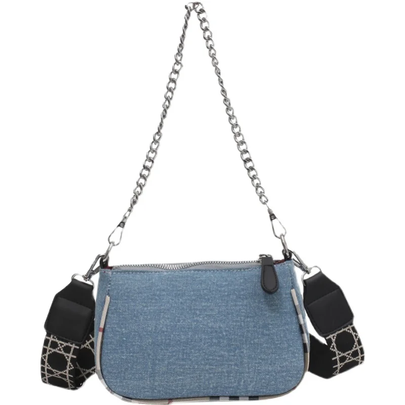 

Casual Designer Simple Solid Color Cloth Crossbody Bag for Women 2021 Fashion Luxury Black Shoulder Handbags