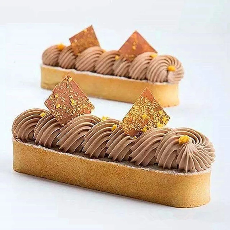 

8Pcs Oval Tartlet Molds French Dessert Mousse Fruit Pie Tart Ring Quiche Cake , Stainless Steel