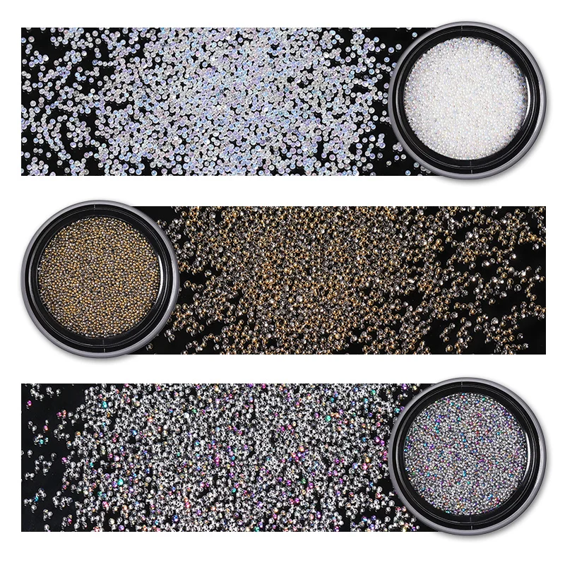 1 коробка Блестящие Стразы для ногтей острые мини-бусины нижняя часть смешанный