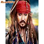 Алмазная 5D картина RUOPOTY с портретом пирата, квадратнаякруглая вышивка, Набор для вышивки крестиком, картина, мозаика сделай сам, украшение для дома, подарок
