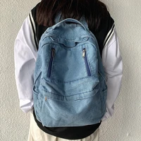 2021 women backpack new denim retro travel bagpack large capacity backbag college student school bags for teenager girls boys