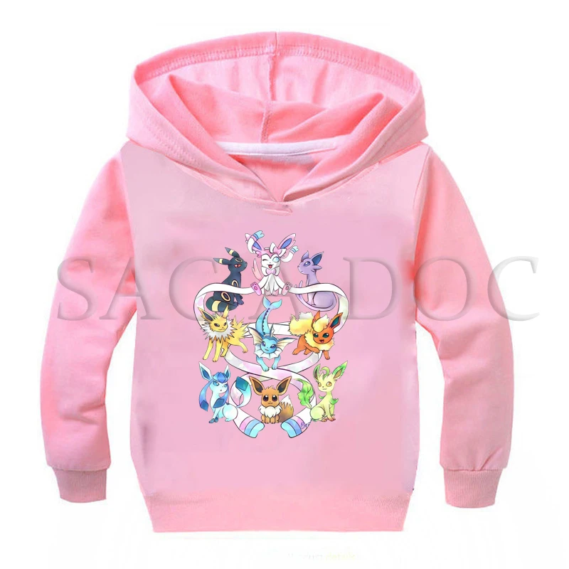 Hoodies 5 Толстовки для мальчиков с принтом «Покемон» на весну-осень одежда для детей детские толстовки с капюшоном для девочек Повседневный Спортивный пуловер - Цвет: Hoodies 5