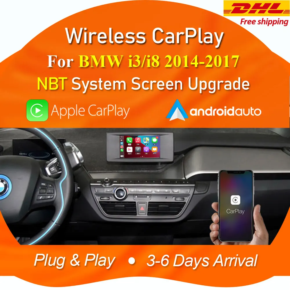 Беспроводной автомобильный интерфейс Carplay MMI Android для BMW i3 i8 2013 2017 NBT MuItimedia iOS