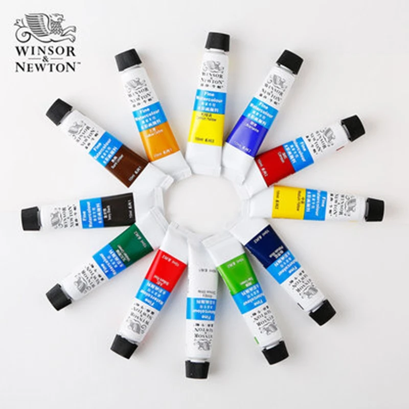 WINSOR & NEWTON 12/18/24/36 цветов Акварельная краска для рисования тонкая гладкая
