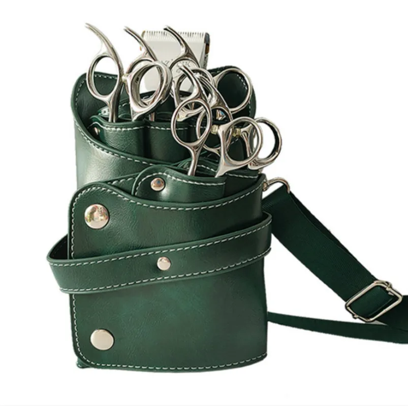 

Hairdressing Scissor Bag Hairdressing Kit Hair Stylist Multi-function Hairdressing Diagonal Waist Bag Electric Pusher Bag Origin