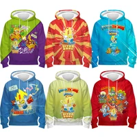 children superthings 8 hoodies kazoom kids neonblast 3d print sweatshirts sudadera toddler boys girls anime cartoon pullovers
