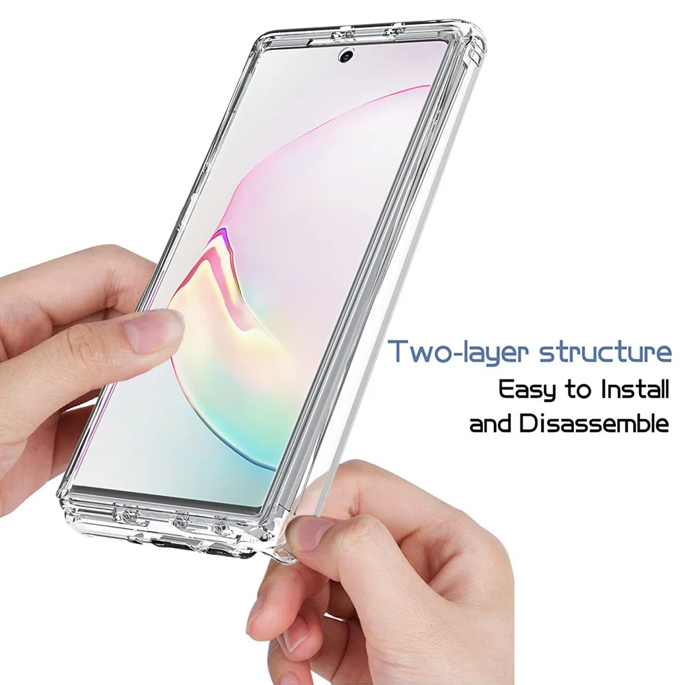 phone case for samsung galaxy note10 s21 s9 plus ultra s10 s20 fe case 360 protection full body cover note 8 9 10 20 pro clear free global shipping