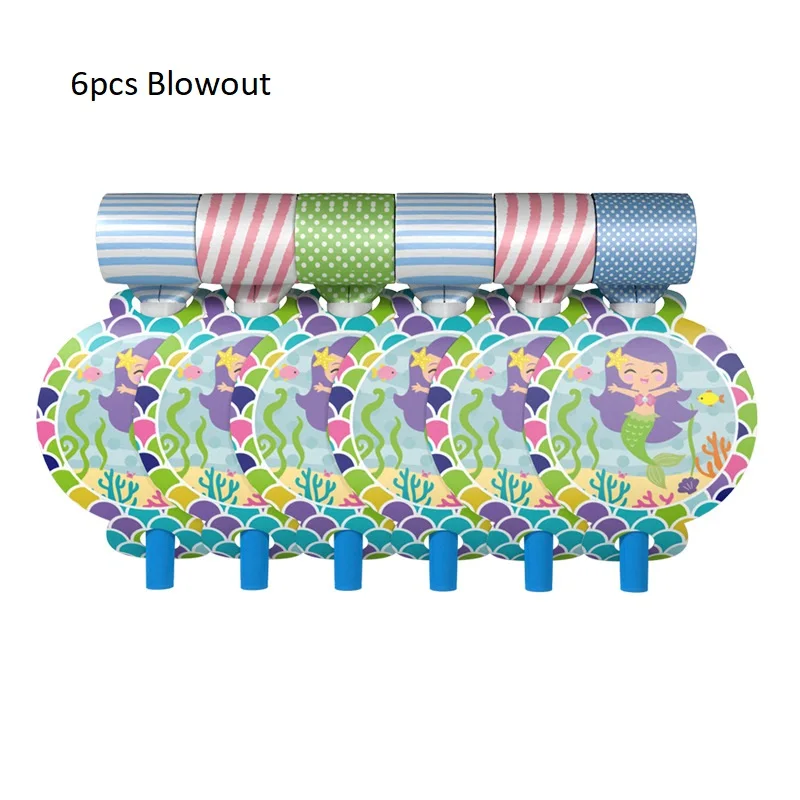 Русалка столовая посуда для вечерние бумажная тарелка искусственная скатерть