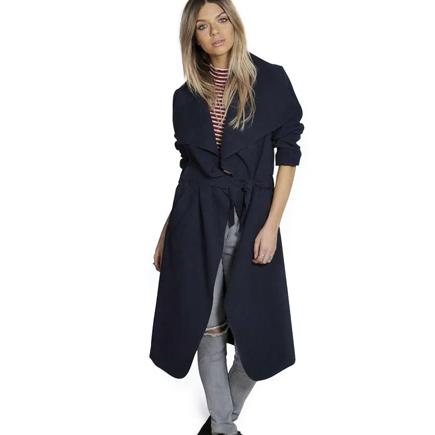 Kenancy 2019 зимнее пальто женский широкий лацкан и пояс карманное шерстяное оверсайз