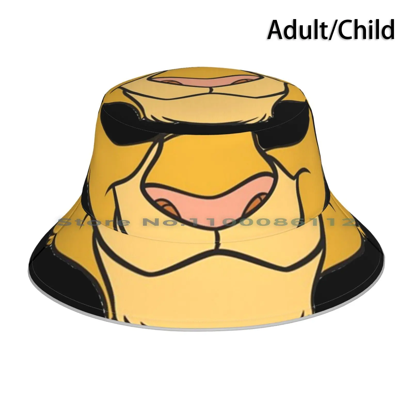 

Simba Face Mask Bucket Hat Sun Cap Face Mask Simba The Lion King Cute Funny Movie Rafiki Animal Cat Humor Kids Ambition Beauty