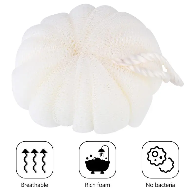 

3Pcs Bath Ball Exfoliating Durable Portable Cleaning Supplies Shower Sponges Bubble Making Net Gauze Scrubber Bathing