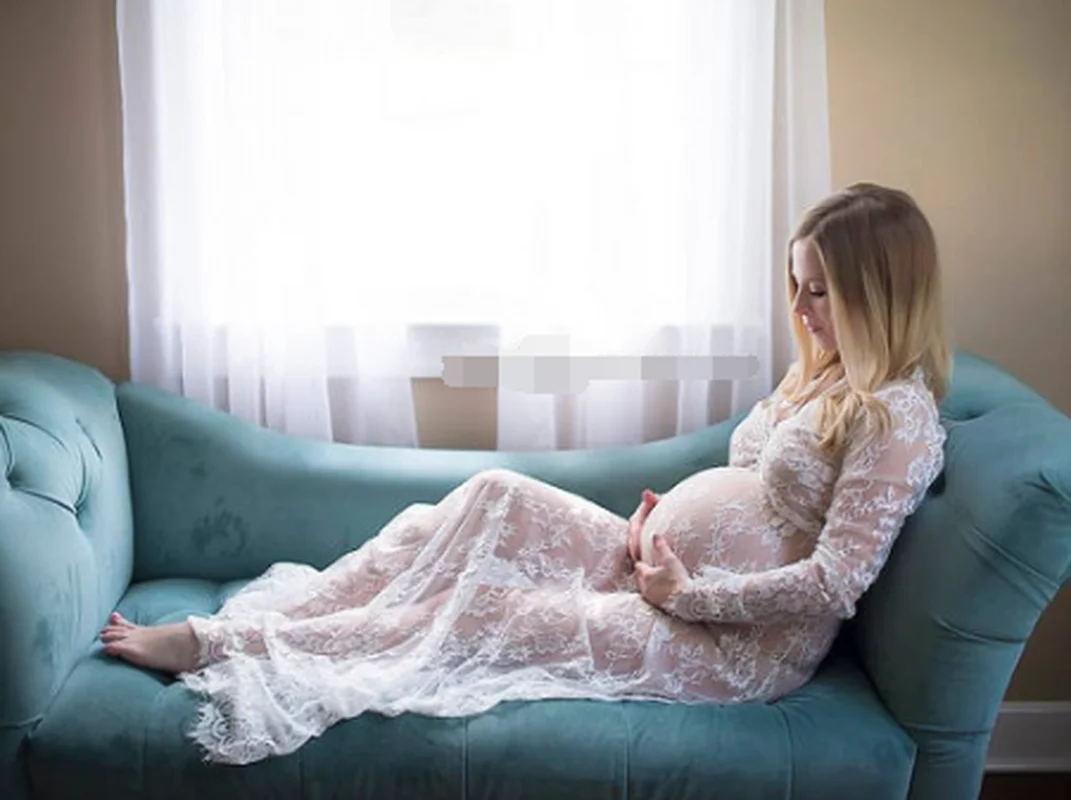 

New Maternity Photography Props Maternity Gown Sexy Lace Maternity Dress Fancy Shooting Photo Summer Pregnant Dress Size S-4XL