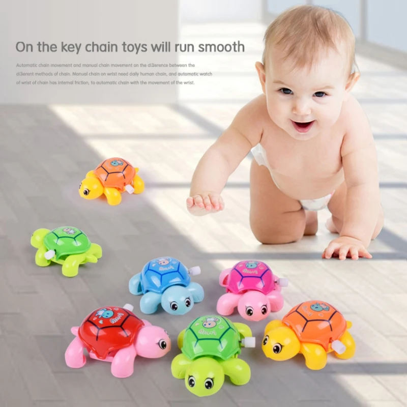 

LZZ-1pc Baby Toys Mini Clockwork Tortoise Children Animal Turtle Toys Baby Wind Up Toys Random Color