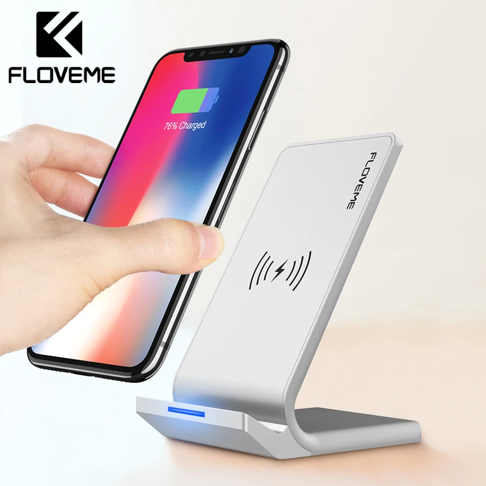 Floveme Универсальный Ци быстро Беспроводной Зарядное устройство для iPhone XS Max XR X 8