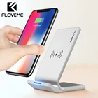 Floveme Универсальный Ци быстро Беспроводной Зарядное устройство для iPhone XS Max XR X 8 плюс Зарядное устройство USB  Вт Мощность зарядки для Samsung galaxy S8 S9 Plus Примечание 8 зарядное устройство для телефона