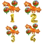 Набор воздушных шаров с большим динозавром, тираннозавром, Юрского периода, 6 шт.партия г., для дня рождения мальчиков, надувные шары из алюминиевой фольги