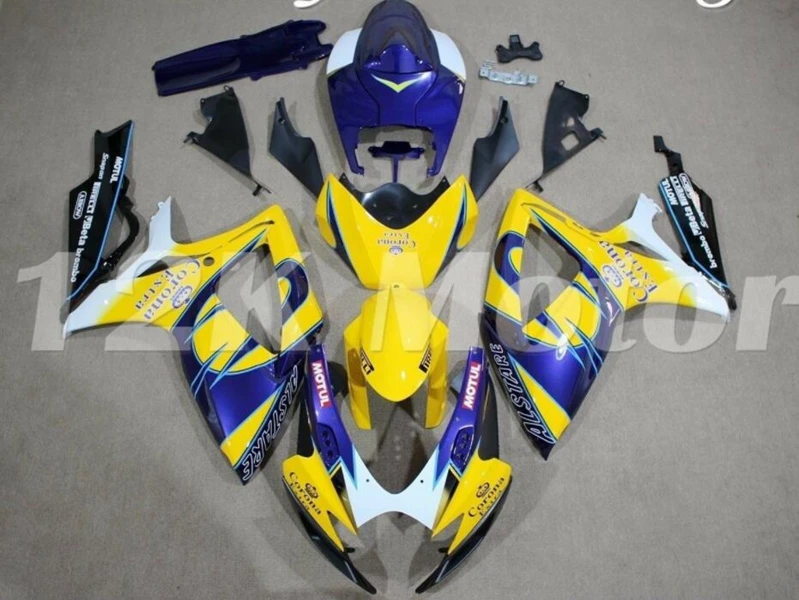 

New ABS Motorcycle Fairing Kits Fit for Suzuki 2006 2007 GSXR600 GSXR750 Body set GSX-R 600 750 K6 K7 06 07 yellow blue