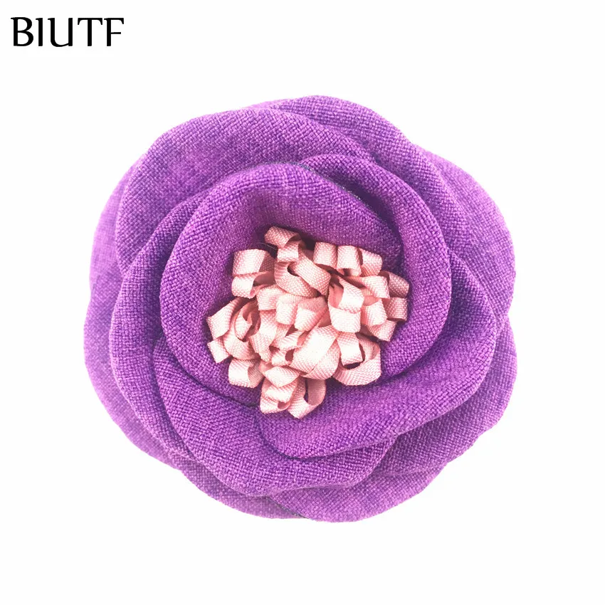 5 шт./лот сгоревший южнокорейский цветок из конопли 2 4 дюйма с зажимом для волос