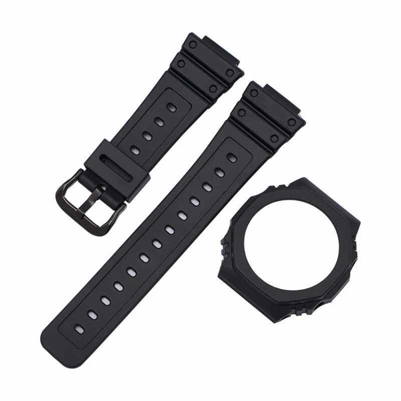 Rubber Sport Strap Watch Band for Casio G-shock GA-2100 Men wristband GA2100 Frame Bumper GA-2100-4APR Protective Case Bezel | Электроника