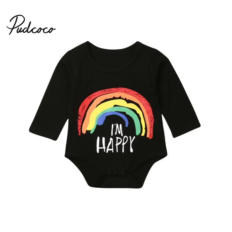 Летняя одежда для маленьких девочек и мальчиков 2019 Женское боди с длинным