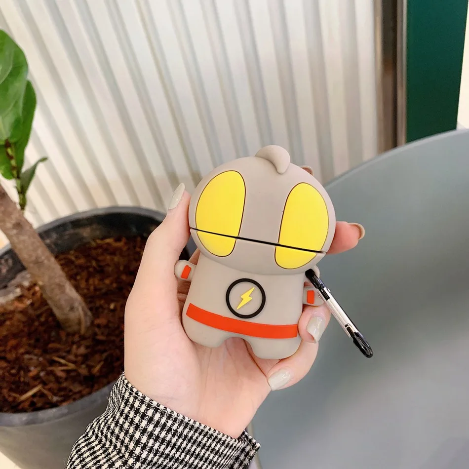 871 3D чехол для наушников для Airpods, чехол, милый силиконовый чехол с изображением собаки утки из мультфильма для Apple Air pods 2, наушники/Earpods, чехол, брелок, кольцо - Цвет: 871