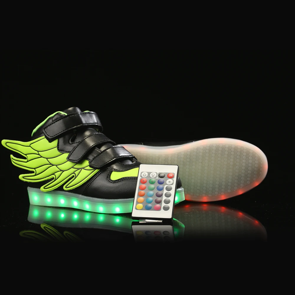 2019 Wing kids light up shoes with Remote Controller for children boy&ampgirl luminous sneakers Glowing | Детская одежда и обувь