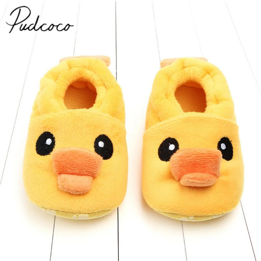 

2019 детская обувь для малышей на осень и зиму, популярная детская одежда для девочек, мягкие Мультяшные кроссовки с изображением утки и живот...