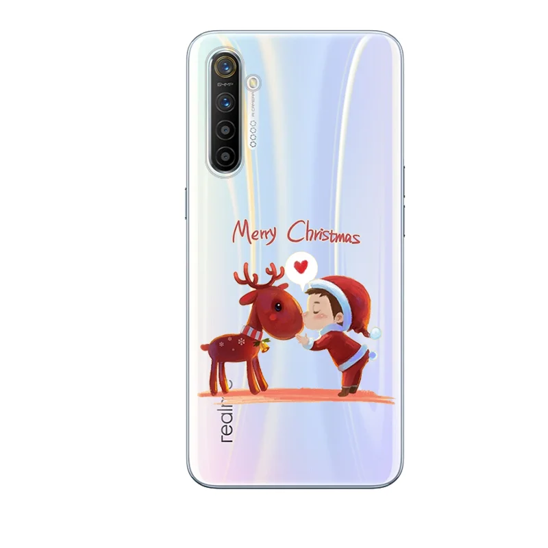 Рождественский окрашенный Мягкий силиконовый чехол для телефона OPPO Realme X2 5 Pro 5S XT Q