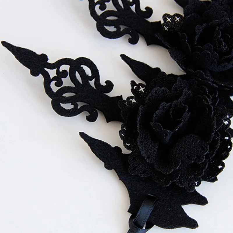 Женская повязка на голову в готическом стиле Черная головная для волос украшение