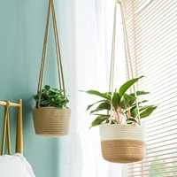 handmade macrame plant hanger flower pot for wall decor courtyard garden hanging planter basket wall decorations