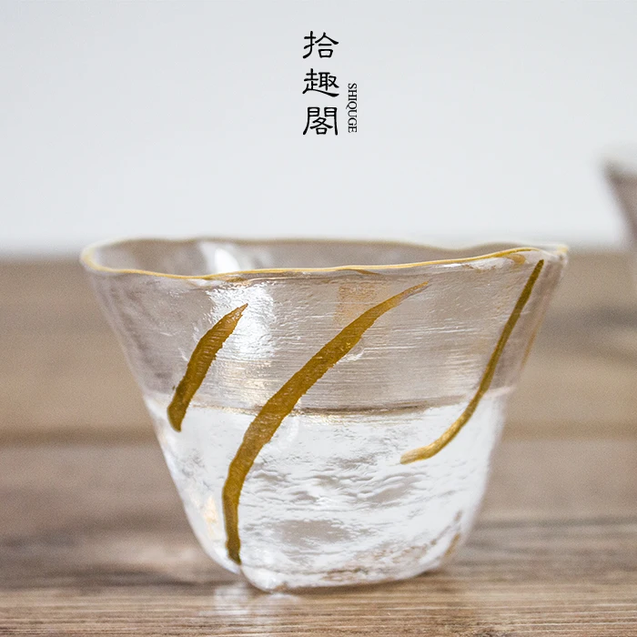 

Japan glass cup manual hammer individual cup of kung fu tea master cup heat-resistant glass paint sample tea cup