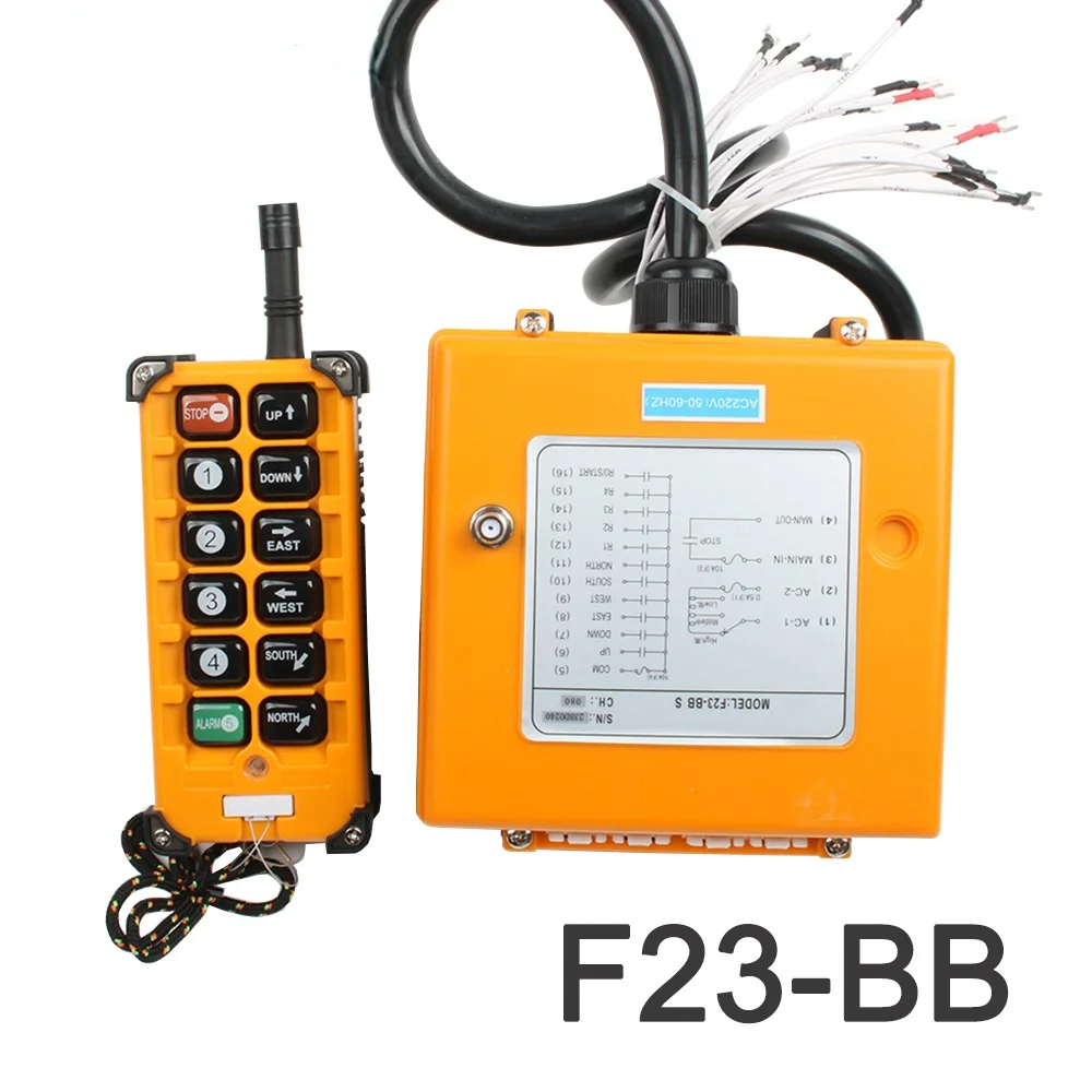 

F23-BB Industrial Wireless Radio Remote Controller Switch 1 Receiver+ 1Transmitter Speed Control Hoist Crane Control Lift Crane