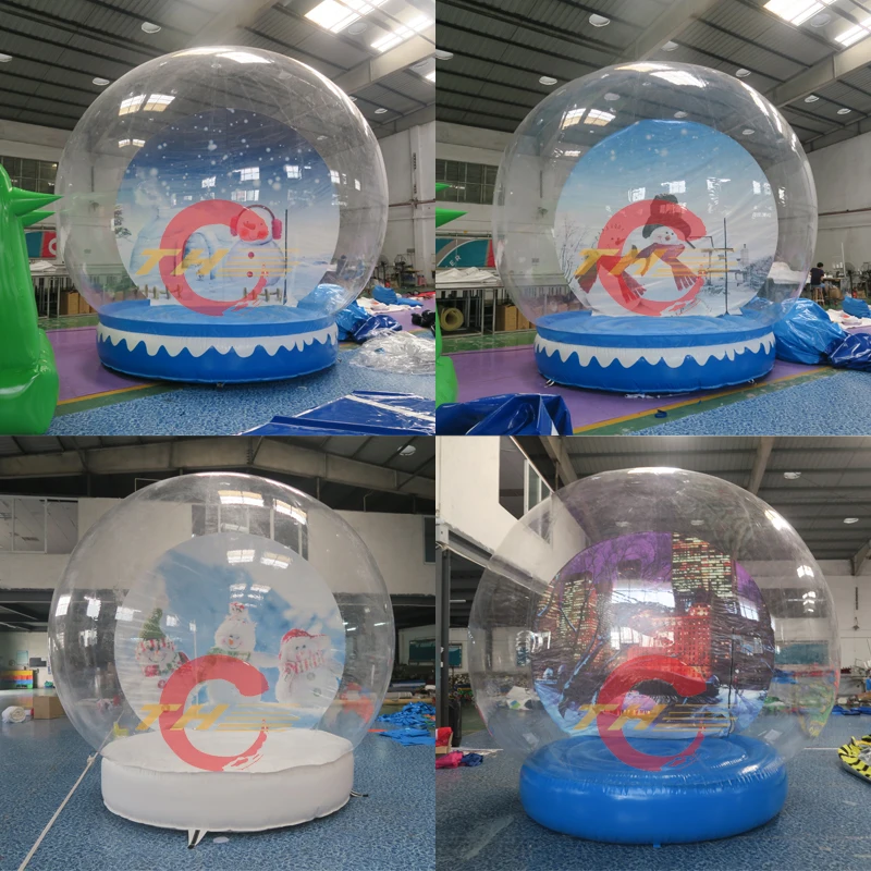 Бесплатная доставка по воздуху! Надувные пользовательские фото снежный глобус