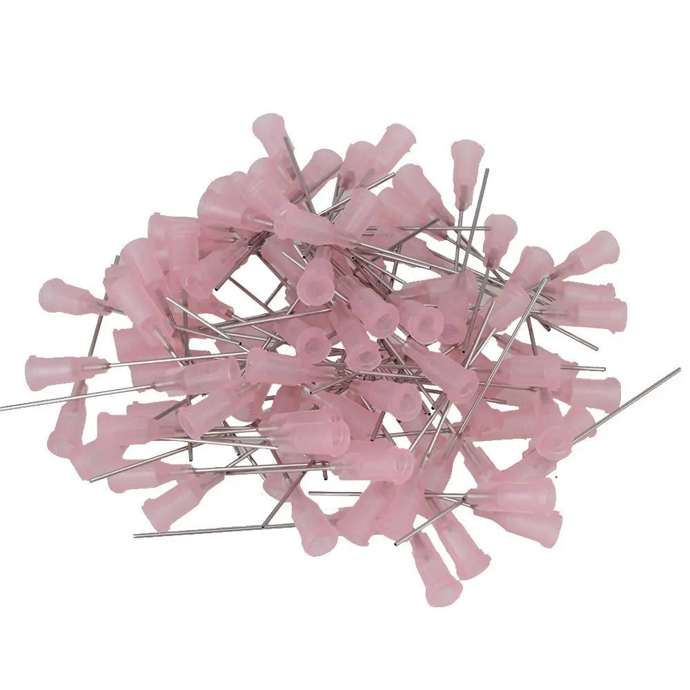 150 шт. розовый и серебро 1 5 дюймов Длина тупые дозирующие иглы наконечники игл для