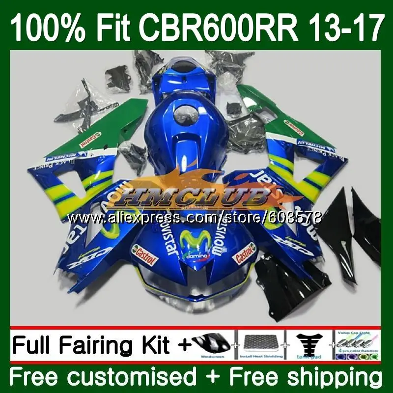 Инъекция для HONDA CBR600RR 2013 2014 2015 2016 2017 82CL.14 CBR 600RR 600 RR CBR600 F5 13 14 15 16 17 обтекатель Movistar Blue