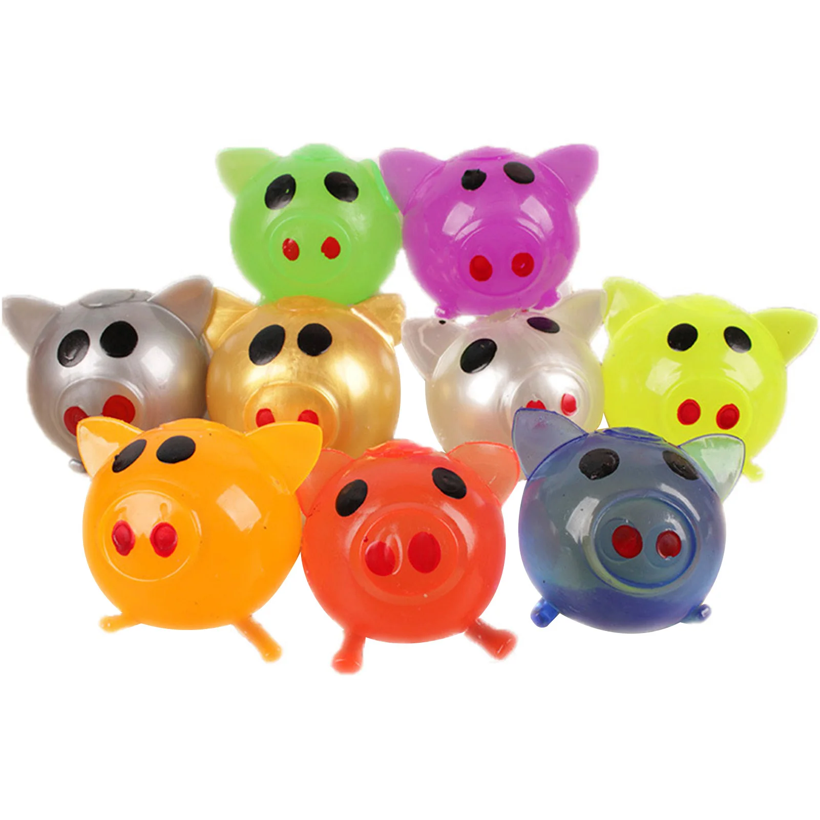 

Venting Toy Pig Shape Splat Ball Soft Magic Squeezing Toy Cute Jelly Pig Toy Colorful Splat Pig Ball Best Gift For Adults Or Chi