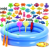 magnetic fishing game toys baby shower games fishing bath toy bathtub fishing toys for bath bathroom pool water toys
